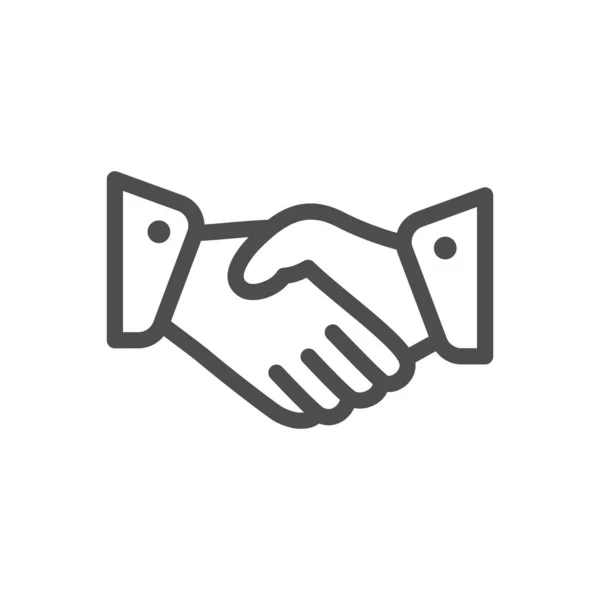 Handskakning Affärer Ikon Logotyp — Stock vektor