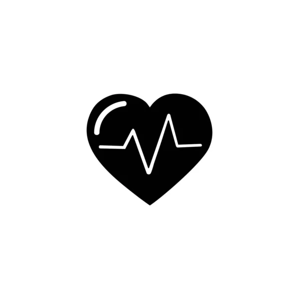 Hjärtat Slår Livlina Hjärtsymbol — Stock vektor