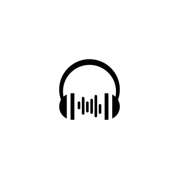 Illustration Headphones Icon Logo — Stock Vector