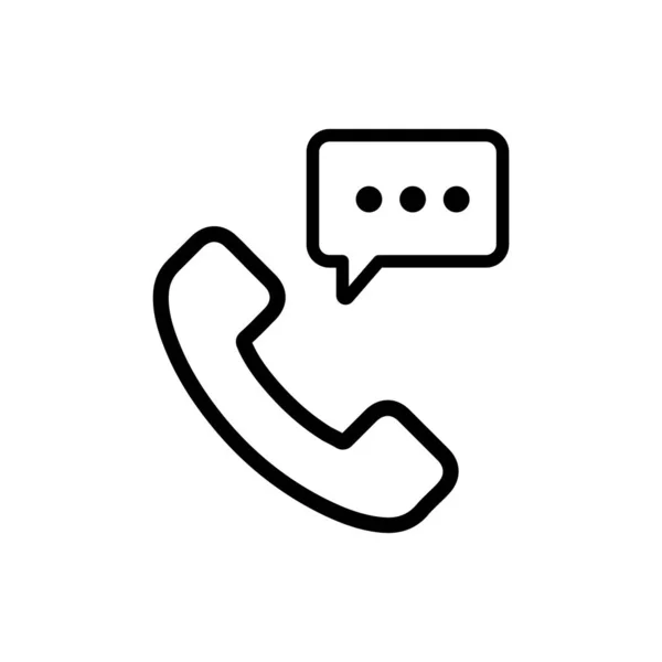 Telefon Chat Ikon Szimbólum Vektor — Stock Vector