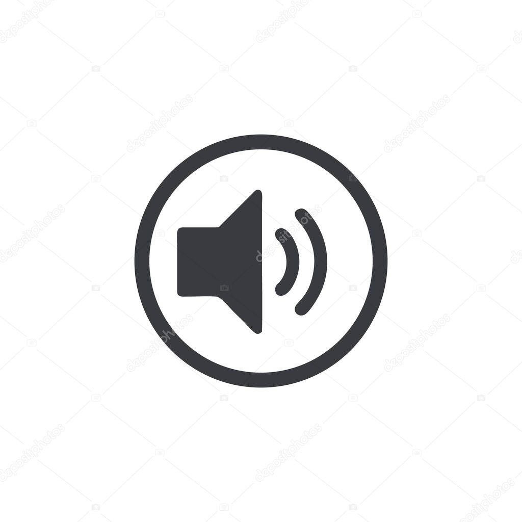 sound icon symbol isolated on white background