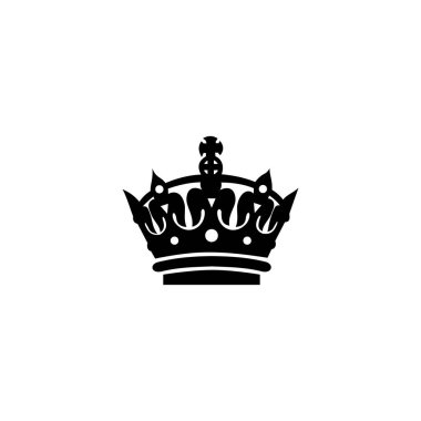 Beyaz arkaplanda taç simgesi izole edildi