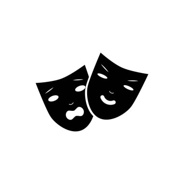 Web sitesi ve mobil uygulama için teatral maske vektör simgesi
