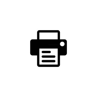 Yazıcı simgesi vektörünün çizimi