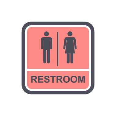 tuvalet vektörü simgeleri ayarlandı, erkek ya da kadın tuvalet wc