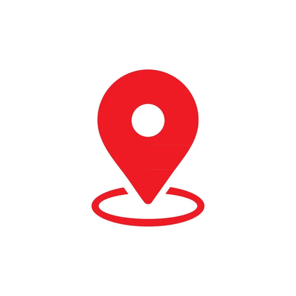Icona Pin Mappa Rossa Tuo Sito Web App Mobile — Vettoriale Stock