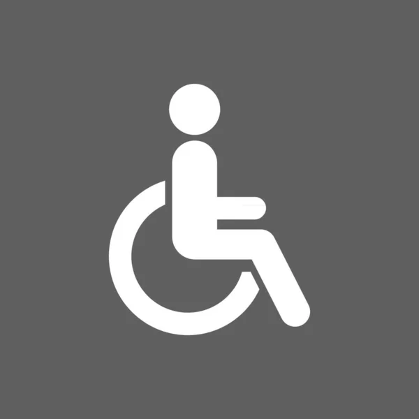 Icona Handicap Sedia Rotelle Tuo Sito Web App Mobile — Vettoriale Stock