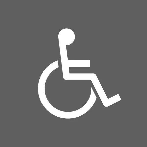 Silla Ruedas Handicap Icon Para Sitio Web — Archivo Imágenes Vectoriales