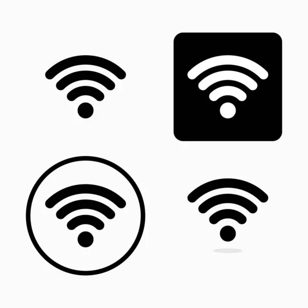 Conjunto Iconos Wifi Para Sitio Web Aplicación Móvil — Vector de stock