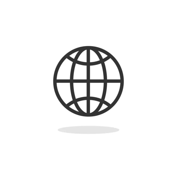 Grid Globe Ikon Symbol Vektor — Stock vektor