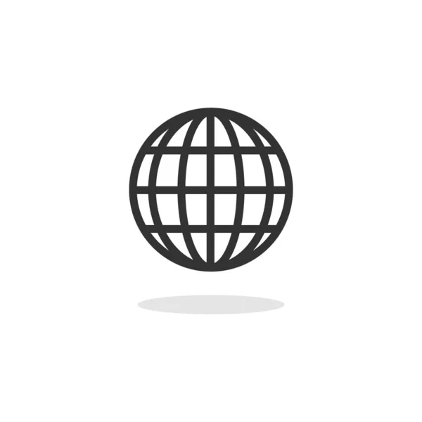Vector Earth Globe Ikon Isolerad — Stock vektor