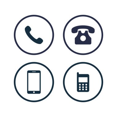 İletişim simgesi vektör illüstrasyonunu ayarla