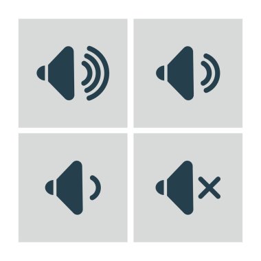 Yüksek sesli hoparlör simgesi vektör çizimi