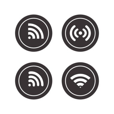 Farklı biçim vektör illüstrasyonunda Wifi simgesi