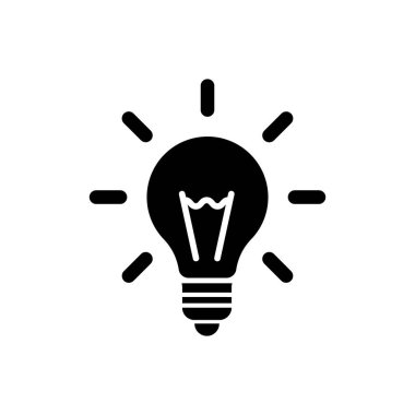 Ampul simgesi. Fikir simgesi vektörü