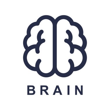 Beyaz arkaplanda izole edilmiş web tasarımı için özet beyin fırtınası vektör simgesi