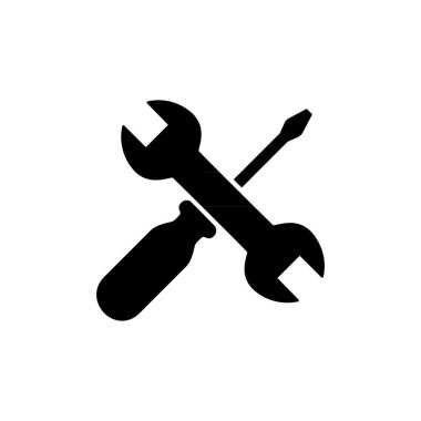 Tornavida ve anahtar simgesi resim tasarımı