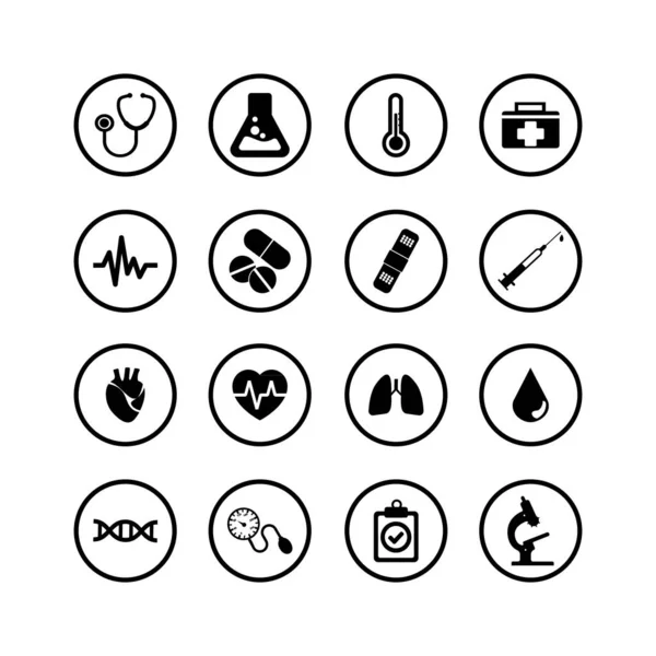 Médecine Soins Santé Icône Symbole Vecteur — Image vectorielle