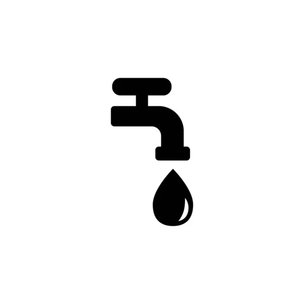 Wasserhahn Symbol Vektor Abbildung — Stockvektor
