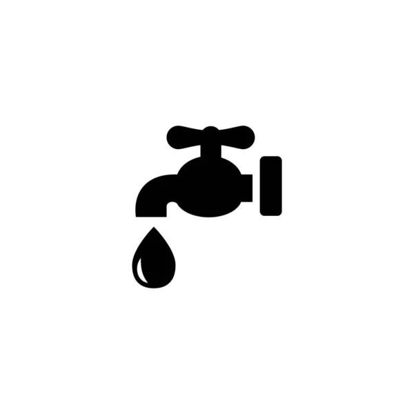 Wasserhahn Symbol Vektor Abbildung Folge — Stockvektor
