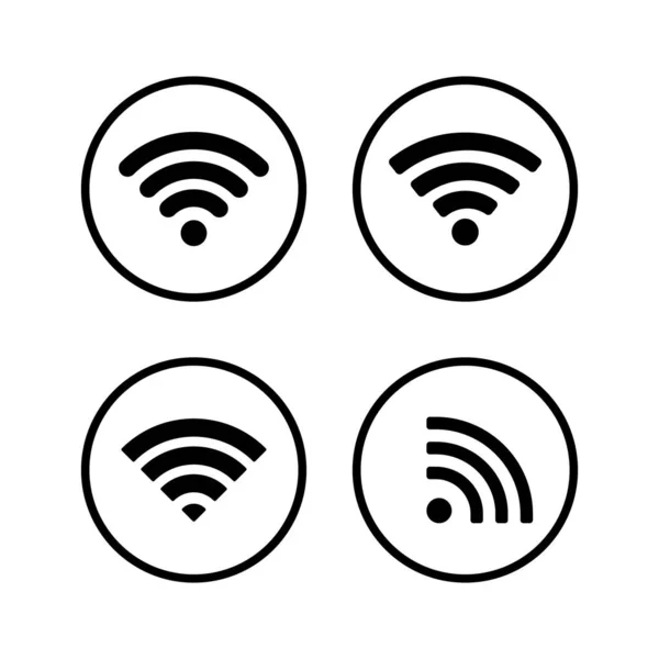 Funk Und Wifi Symbol Oder Zeichen Für Entfernten Internetzugang — Stockvektor