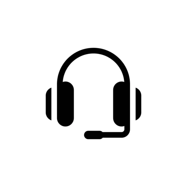 Εξυπηρέτηση Πελατών Εικονίδιο Επίπεδου Διανύσματος Ακουστικών Για Εφαρμογές Και Ιστοσελίδες — Διανυσματικό Αρχείο