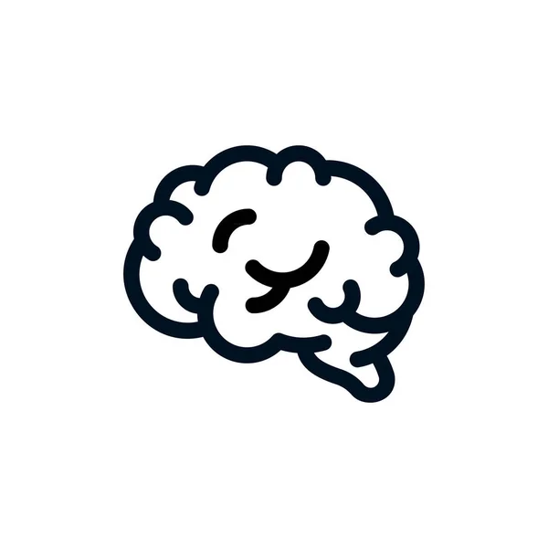Ludzka Ikona Mózgu Wiązaniami Nerwowymi — Wektor stockowy