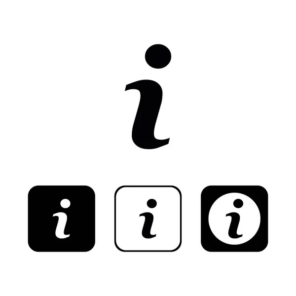 Botón Información Icono Plano Para Aplicaciones Sitios Web — Archivo Imágenes Vectoriales
