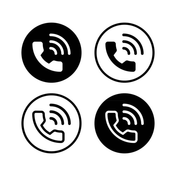 Значок вектора телефонного звонка для веб-сайта и мобильного приложения