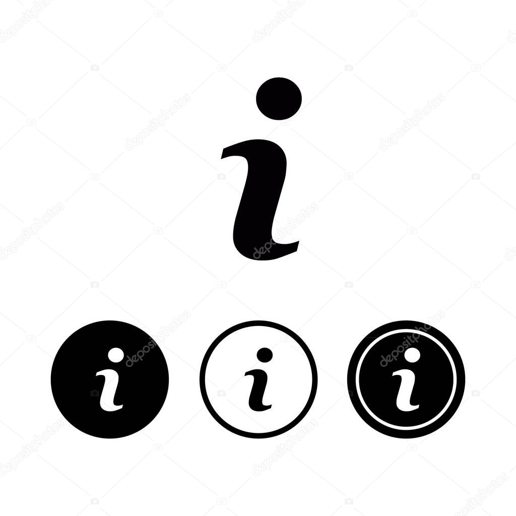 Information button icon symbol vector