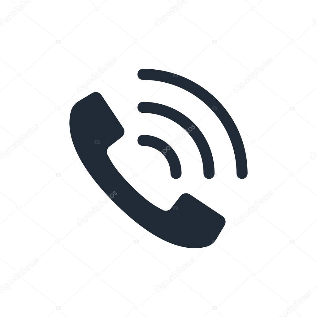 Phone call icon in trendy design eps10