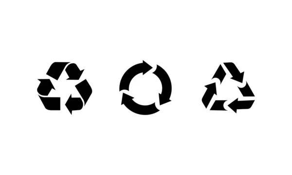 Recycle Symbol Symbol Vektor Einstellen — Stockvektor