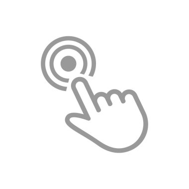 Web uygulamaları ve mobil uygulamalarda kullanmak için el tıklama simgesi