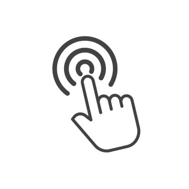 Web sitesi ve mobil uygulama için el tıklama simgesi