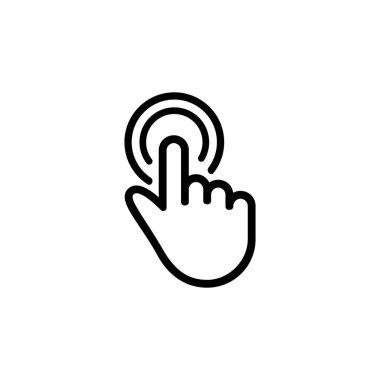 Web uygulaması ve mobil uygulamada kullanılacak ekran vektörüne dokun