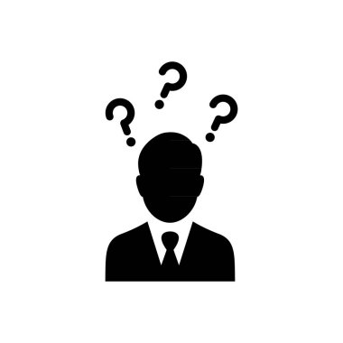 Şüphesi olan işadamı Simge vektörü