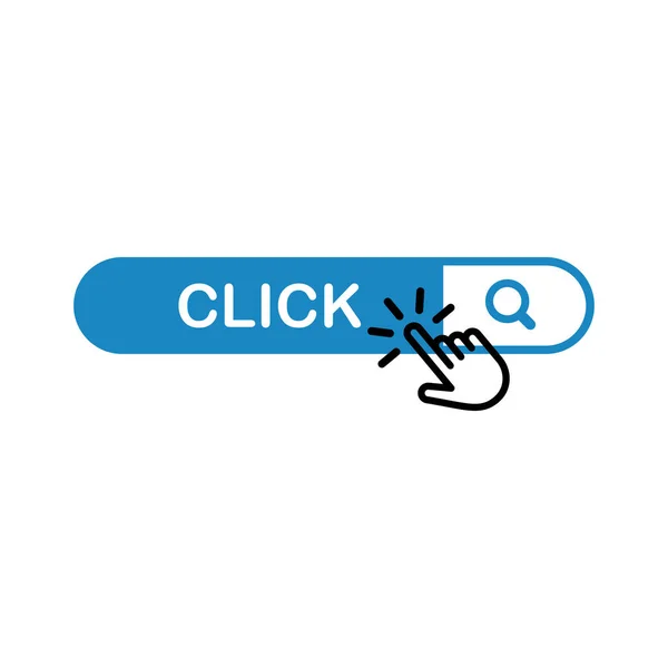 Cliquez Main Icône Pour Votre Site Web Mobile — Image vectorielle