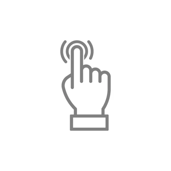 Haga Clic Mano Icon Symbol Para Sitio Web Aplicación Móvil — Vector de stock