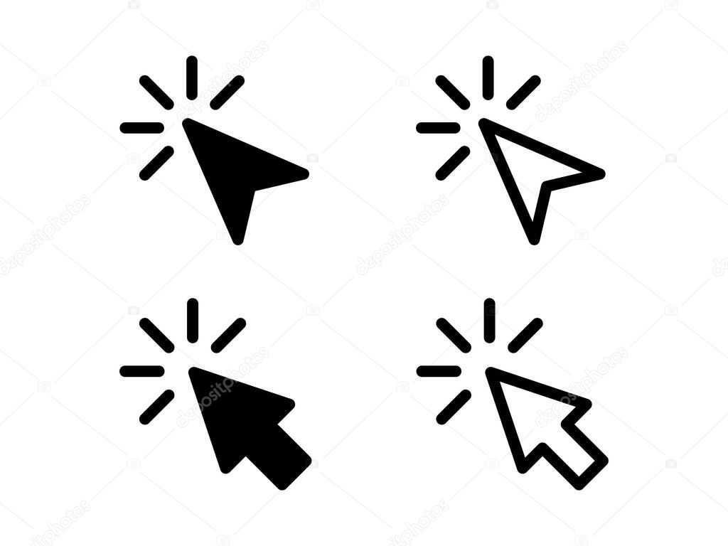 Cursor icon set for website and mobile app