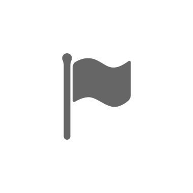 Beyaz arkaplanda bayrak simgesi izole edildi