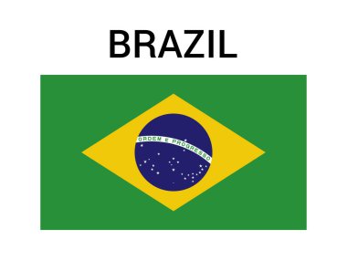 Brezilya bayrağı EPS 10 'un vektör resmi