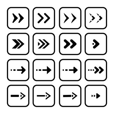 Web sitesi ve mobil için bir sonraki ok simgesi ayarlandı