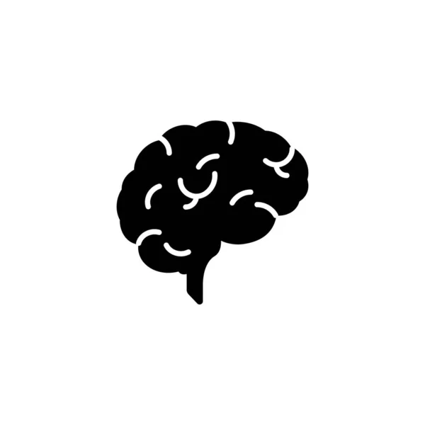 Gehirn Symbol Isoliert Auf Weißem Hintergrund — Stockvektor