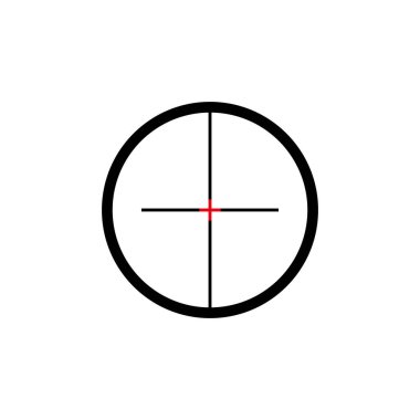 Hedef simgesi gri arkaplanda izole edildi