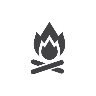 Kamp ateşi vektör illüstrasyonu