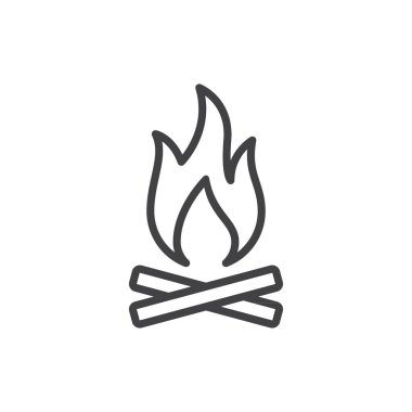 Bir ateş simgesinin vektör illüstrasyonu