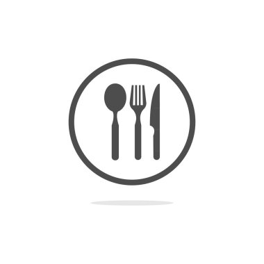 Restoran Yeme Aletleri Üç Parça simgesi seti