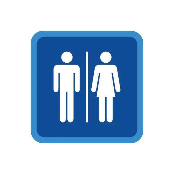 Man Vrouw Toilet Vector Illustratie Eps — Stockvector