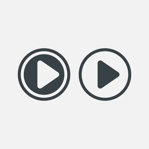 Film Oynatıcı Çalma Düğmesi Simgesi Logosu — Stok Vektör