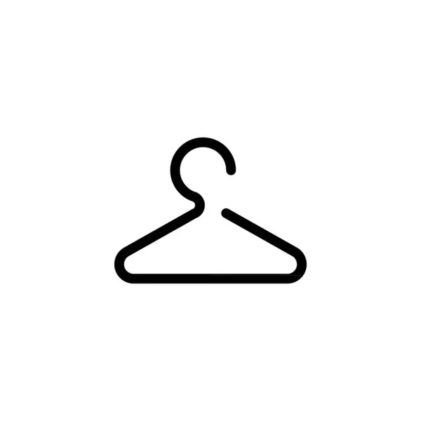 Kleiderbügel Symbol Isoliert Auf Weißem Hintergrund — Stockvektor